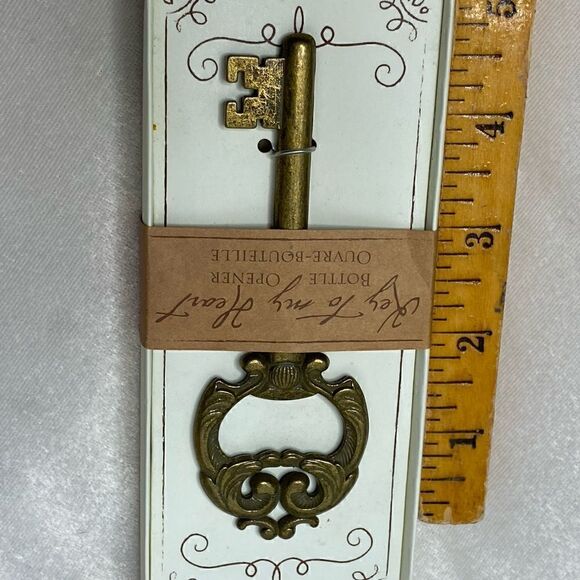 Kate Aspen Key to My Heart antique look bottle opener - Picture 4 of 5